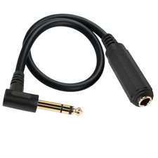 Right Angle 6.35Mm TRS Stereo Male to Female Audio Cable,1/4" to 1/4" Guitar Ext