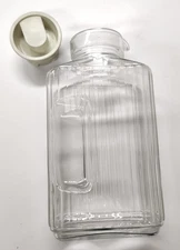 ARC Vintage France Glass Pitcher for water, juice, milk 2 Qt. With lid.