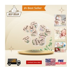 Capture Milestones with 10 Double-Sided Baby Milestone Wooden Discs