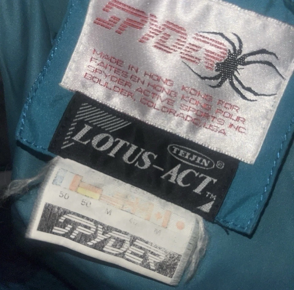 Rompevientos Anorak de Colección Años 90 Spyder 3D Web Con Capucha Cuarto Cremallera M Foto 4 de 4