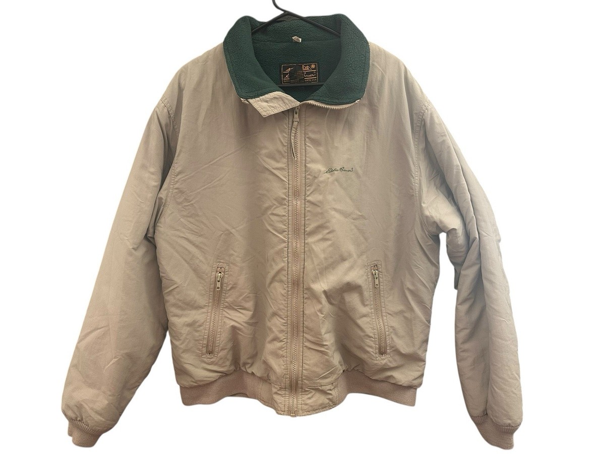 ジャケット・アウター 90seddie bauer cotton blouson Vintage Men's 1990s EDDIE BAUER Full Zip Fleece Lined Jacket Coat