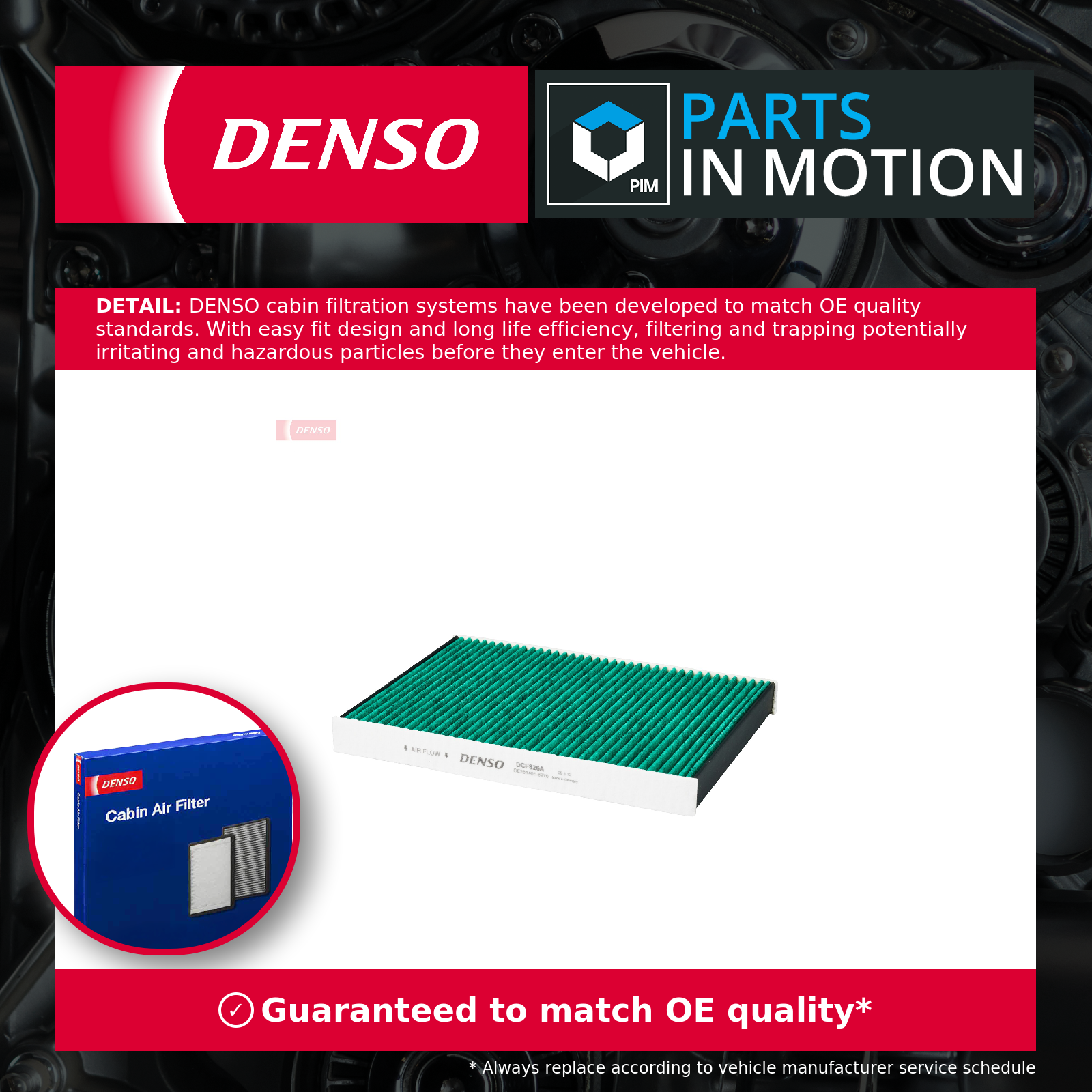 4x ✅Fits DENSO-FILTRY DCF826A FILTER CABIN AIR CLEAR AIR+ ⭐UK Seller⭐ - Image 2