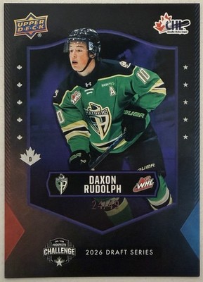 Daxon Rudolph Rookie 2025 Upper Deck Chl USA Prospects Challenge PCDR Purple /49