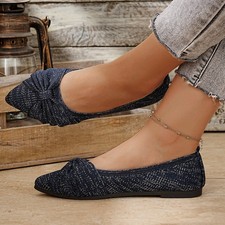 Women's Breathable Knit Ballet Flats Slip On Comfort Lightewight Versatile Shoes