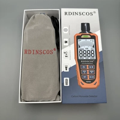 RDINSCOS Handheld Carbon Monoxide Detector 0-1000PPM Black, Camping, Inspection