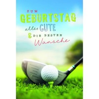 Geburtstag GlüCkwunschkarte Mit Umschlag GolfschläGer Und Golfball Zum Geburtsta