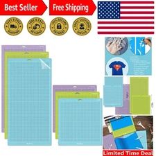 Adhesive Cutting Mats for Cricut Makers - Strong, Standard, Light, 6-Piece Set