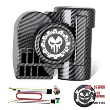 Train Horn for Motorcycle 12V, Universal Air Horn Kit for Car upgraded black