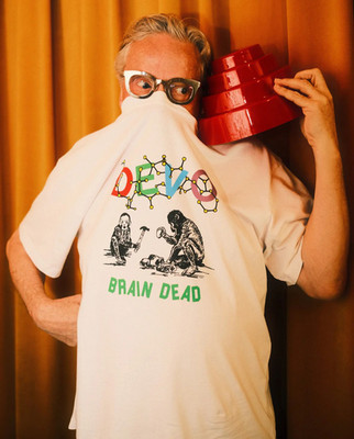 Brian Dead Studios x DEVO Booji Man DNA White T-Shirt Tee Size S