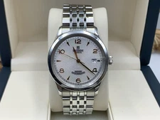 Tudor 1926 m91550 Men's Watch Auto 39mm Sliver Dial Blue Number Warrant card