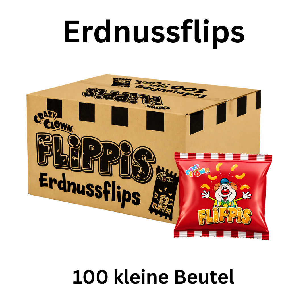 100 Erdnussflips Mini Beutel einzeln verpackt