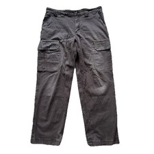 Duluth Trading Co Flex Fire Hose Canvas Cargo Pants Mens 35x32 Distressed