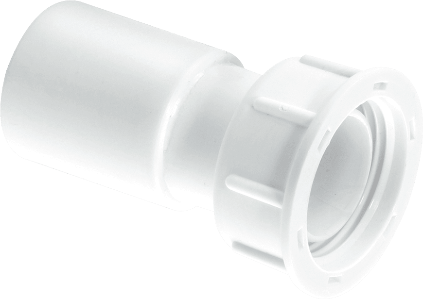Mcalpine R6A 0.75"" Straight Female Overflow Coupling With Loose Nut, White