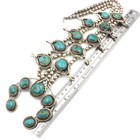 Southwest Sterling Silver Turquoise 32" Feather Squash Blossom Necklace #S5593-2 — photo 7