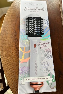 NIB Hauteness Blowout Brush Pearlescent White-Premium 2-in-1 Hair Dryer & Styler
