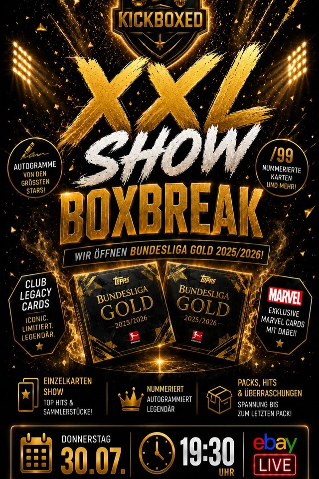 XXL Show | Boxbreak | Bundesliga Gold 2025/26 | Club Legacyz | Marvel