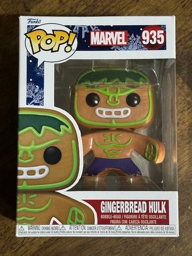 Gingerbread Hulk POP Vinyl Figure #935 Funko Marvel Christmas New! SL12