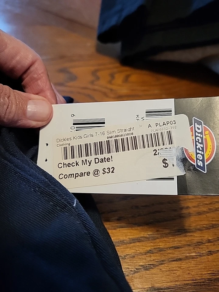 Pantalones cargo Dickies Niñas Talla 20 Slim Calce Recto Azul NUEVO uniforme escolar Foto 3 de 4