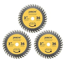 3PACK 3-Inch(75Mm) 36T TCT Circular Saw Blade with 3/8-Inch(9.5Mm) Arbor, Fast C