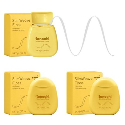 SlimWeave Flat Dental Floss for Tight Teeth & Tight Spaces   Extra Thin, Smoo...