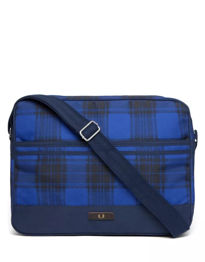 Men's Pvc Messenger Bag Shoulder Plaid Satchel Crossbody School