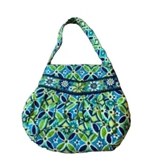 Vera Bradley Mini Handbag Carry Handle Green Floral 