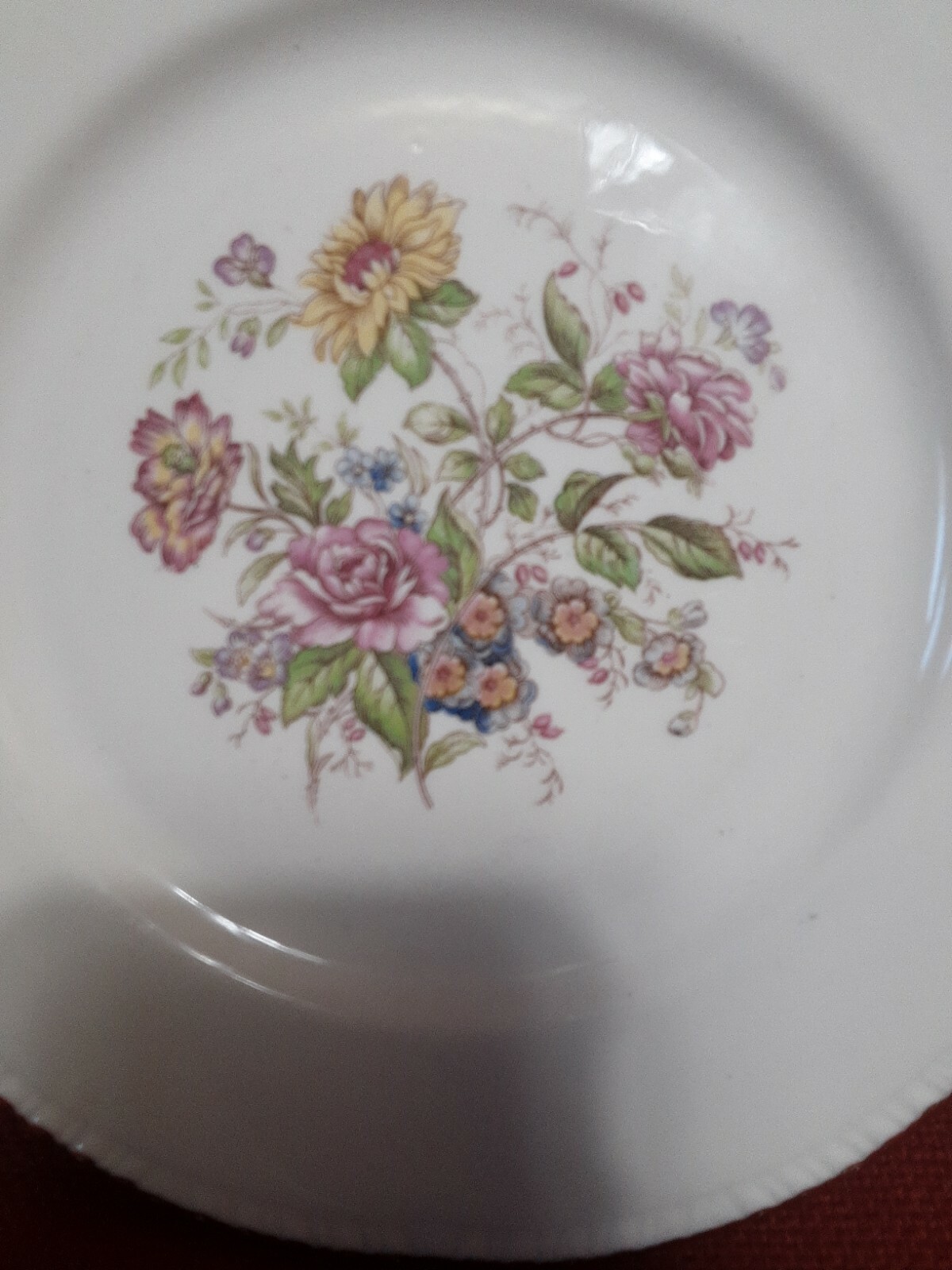 5 Cunningham&Pickett  Homer Laughlin Floral 22KtGold Greenbriar Salad Plate 7.25