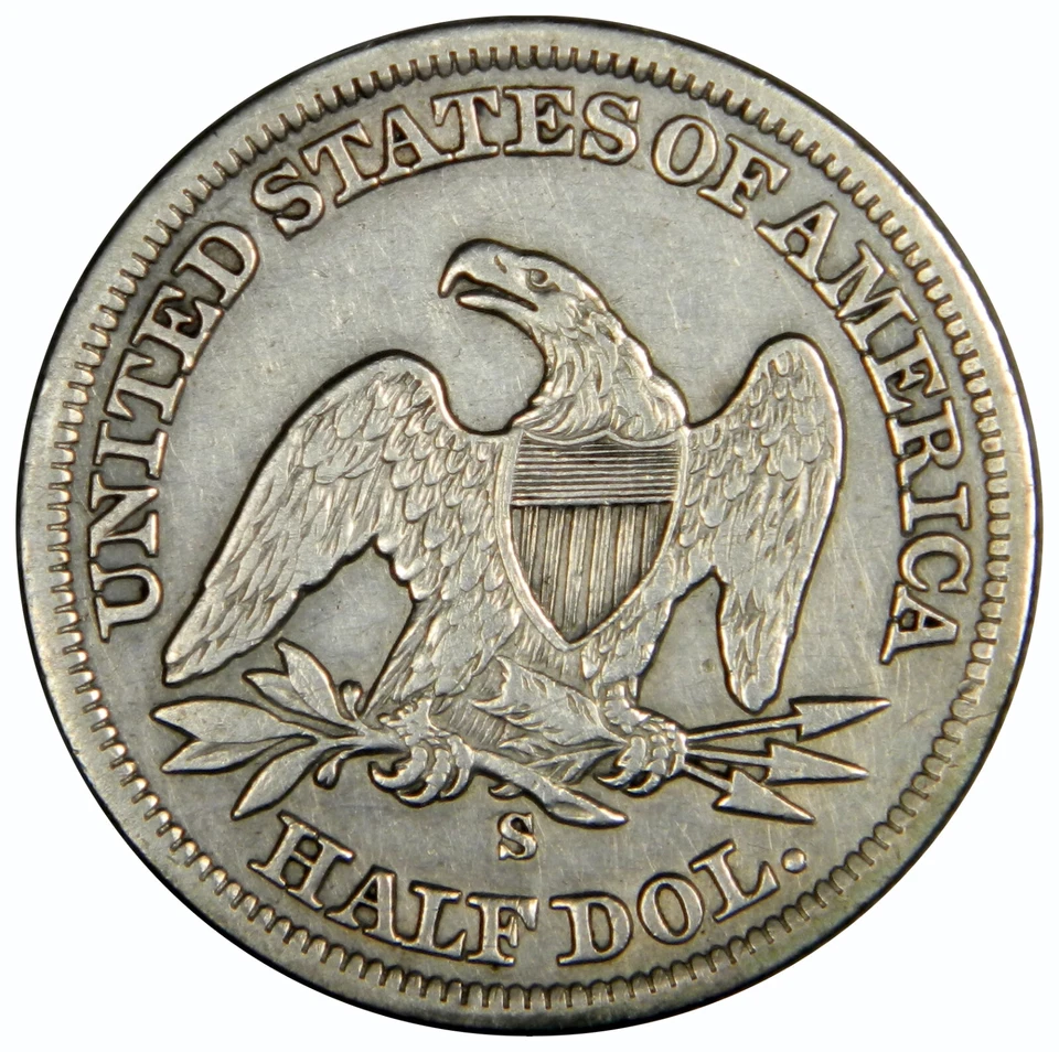 1860-S SEATED HALF DOLLAR ~ SHARP VF/XF ~ PRICED RIGHT! - Image 2 of 2