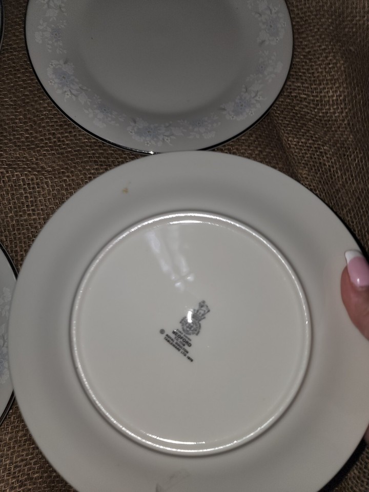 Royal Doulton "Bedford" Fine China 4 DINNER PLATES TC1116 Blue Yellow