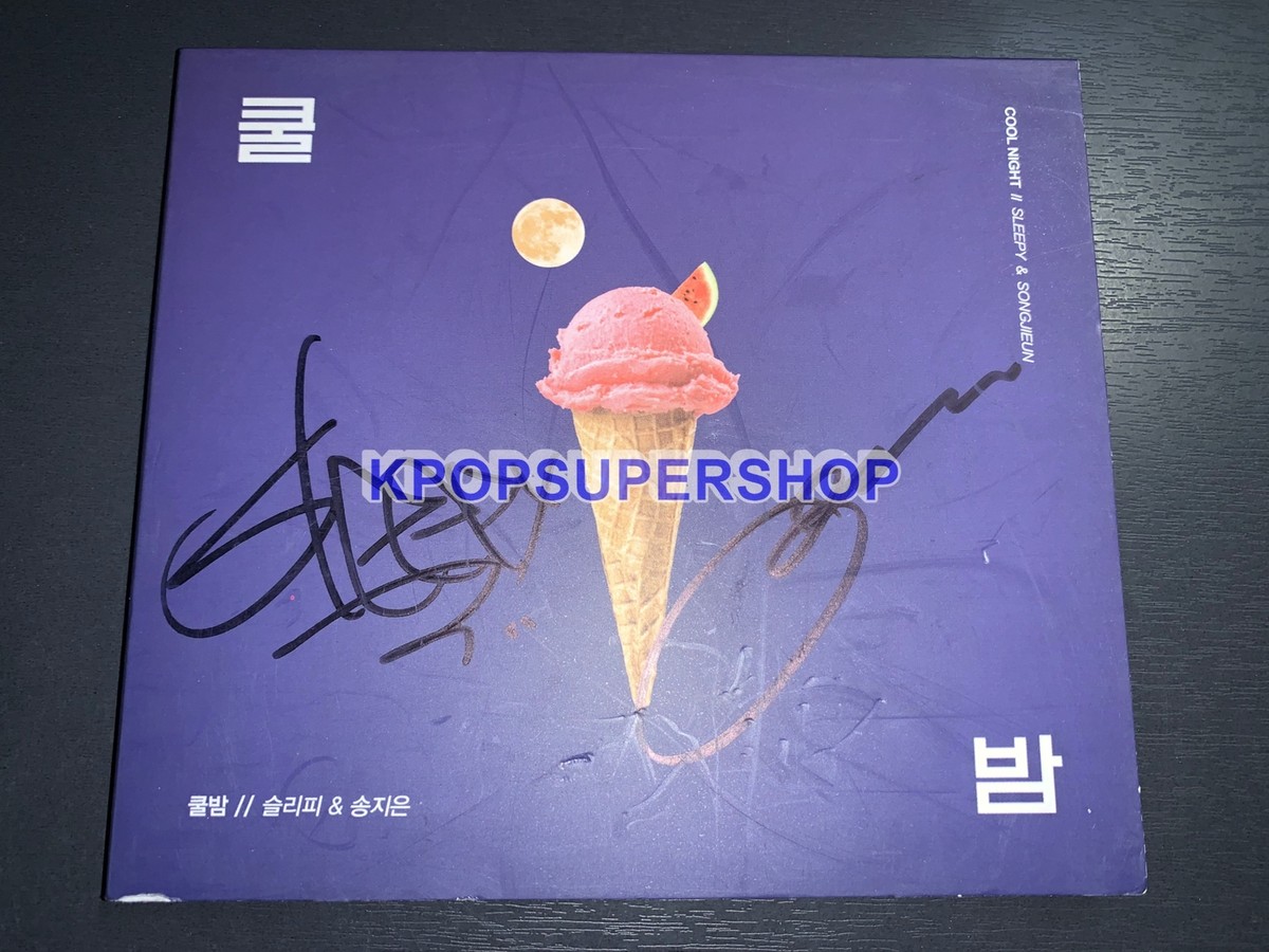 Sleepy & Song Jieun Digital Single Album Cool Night Autographed
