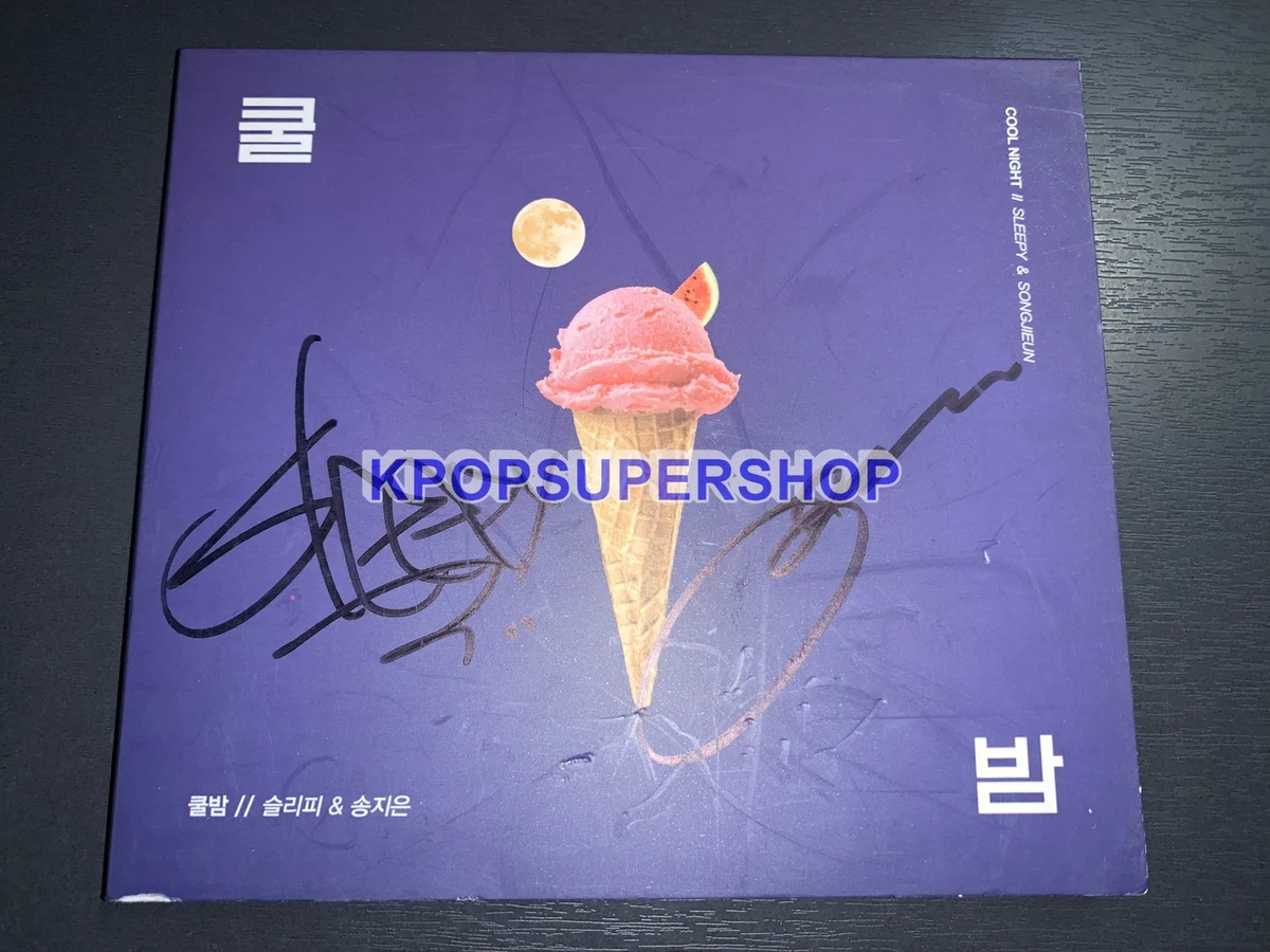 Sleepy & Song Jieun Digital Single Album Cool Night Autographed Signed CD  Fair | eBay
