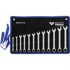 Brilliant Tools BT013112 Ratcheting Wrench Set 8-53mm 12Pieces Chrome Vanadium