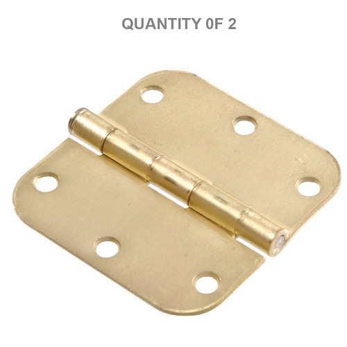 Hillman 852610 3-1/2-Inch Residential Door Hinge with 5/8-Inch Round Corner (2)