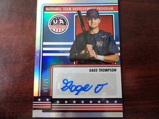 2023 USA Stars & Stripes Gage Thompson AUTO #'ed 6/25 HOLO RC-Rare!