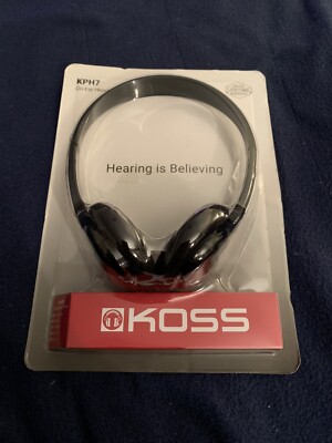 New Koss KPH7 OldSchool On-Ear Headphones with(3.5) Jack color black