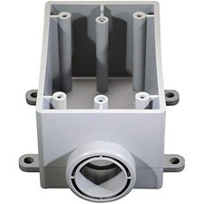 Cantex Weatherproof Box,1Gang,1 in Hub,PVC 5133365U 