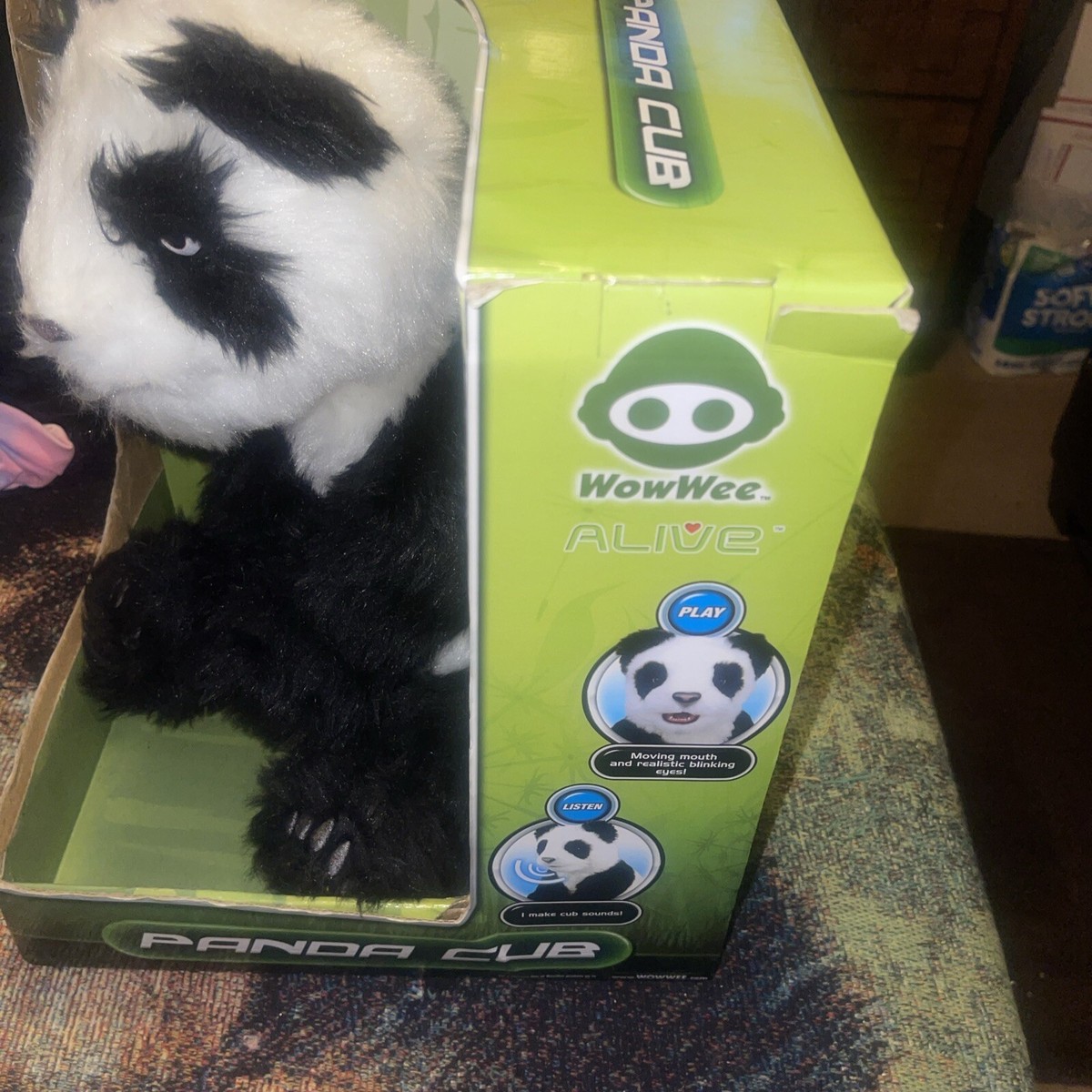 2007 WOW WEE Interactive Plush Panda Cub Stuffed Animal
