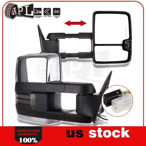 Paire De Rétroviseurs De Remorquage Pour Chevy GMC C/K 1500-3500 (1988-1998) - Réglage Manuel Et Verre électrique