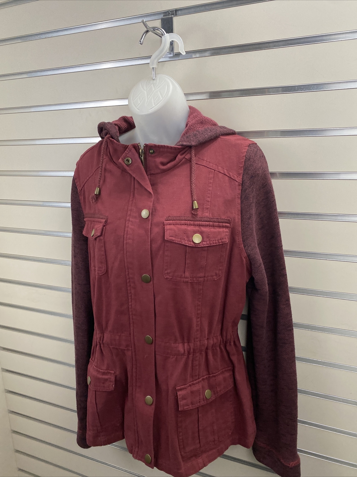 INTERNATIONAL Utility Jacket Knit Hood 