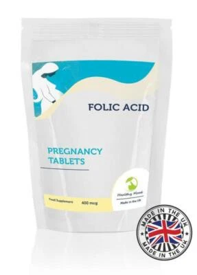 HEALTHY MOOD FOLIC ACID 400mcg Vitamin B9 Pregnancy Tablets Supplements