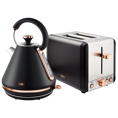 Tower Cavaletto Jug Kettle& Slice Toaster Set Stainless Steel - Main Image