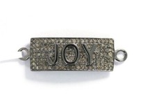 Rectangle shape diamond charm diamond pendant 925 sterling silver jewelry Charms