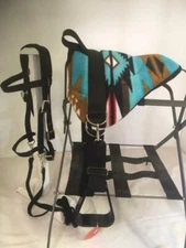 MINIATURE HORSE / SM PONY BAREBACK SADDLE PAD SET  BITLESS BRIDLE CINCH  SW