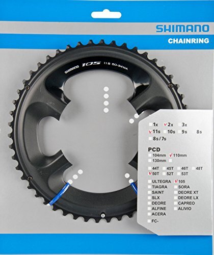 SHIMANO 105 FC−5800 Universal Cycles -- Shimano FC-5800 105 Double Chainrings