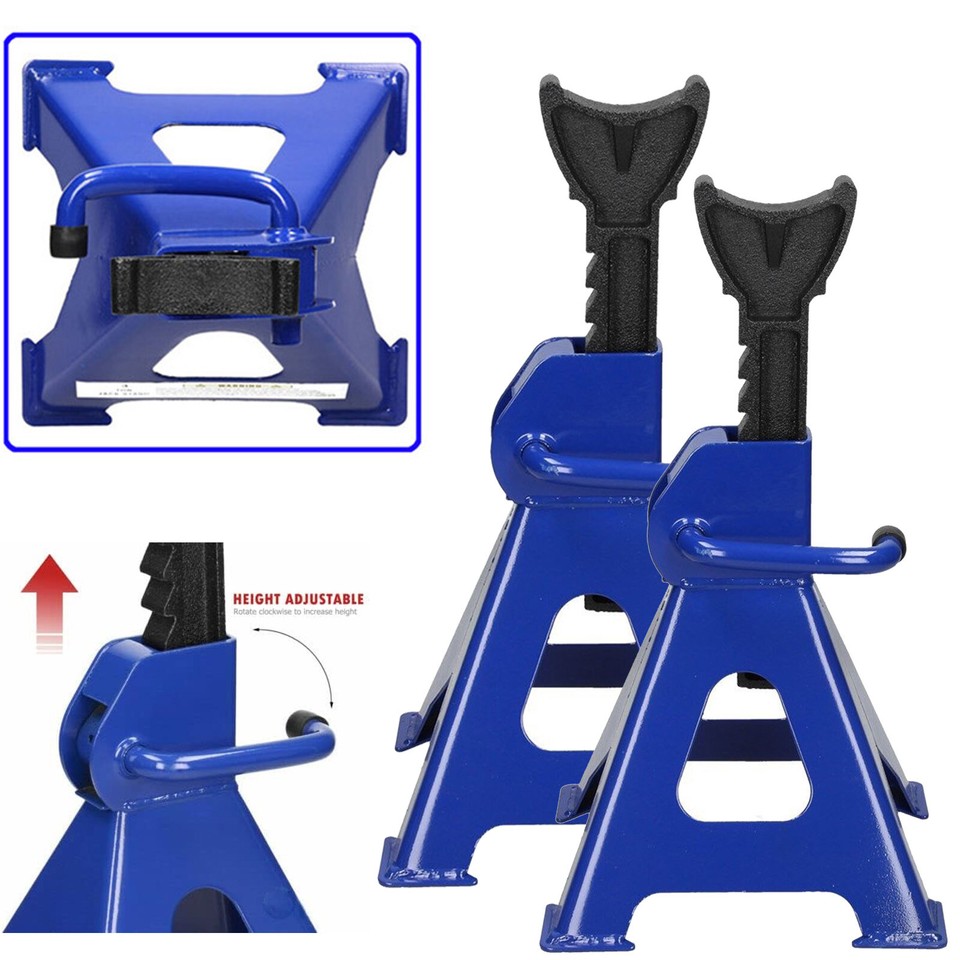 2 PCS 3 Ton (6,000 lb) Torin Steel Jack Stands Capacity Blue | eBay
