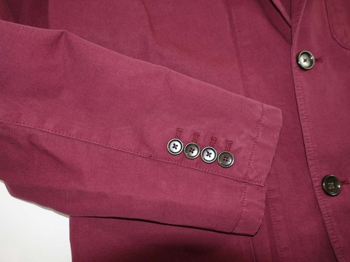 J. Crew Herren Chino Sport Mantel Gr. 38 Neu mit Etikett Port Rot Jacke Blazer Baumwolle Leinen - Bild 5 von 8