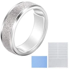  Ring Size Adjuster Loose Rings Adjuster Invisible Ring Sizer with Clean Cloth 