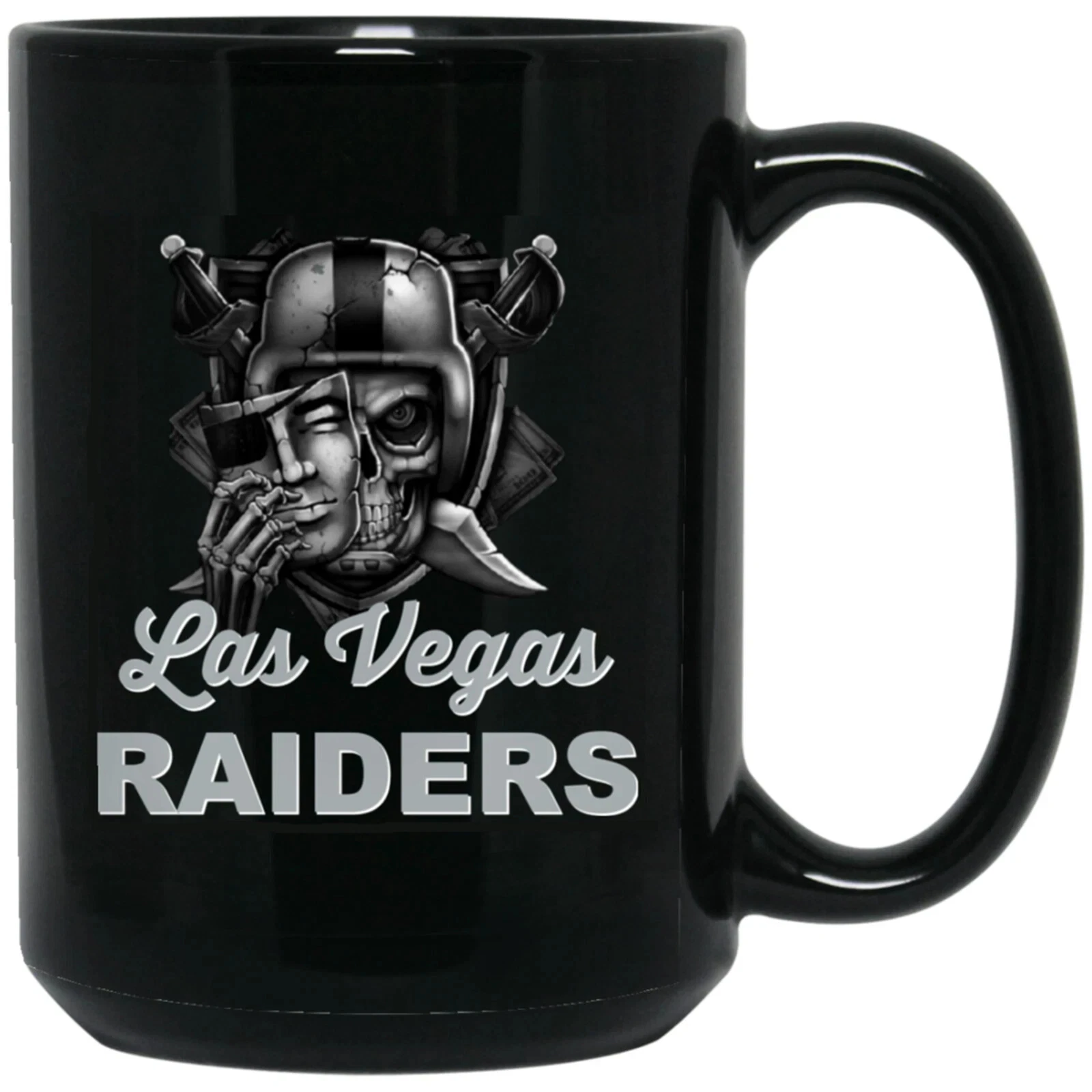 Las Vegas Raiders v2 Black Ceramic Coffee Mug Cup