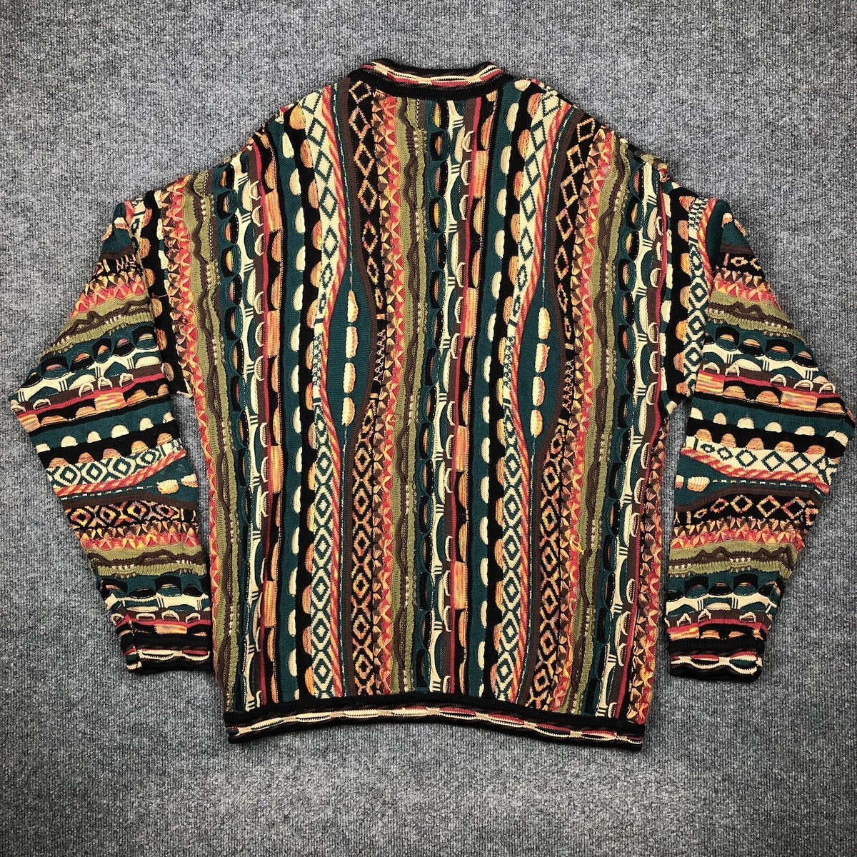 Vintage Zeidler Sweater Size Mens XL Coogi Style Knit Long