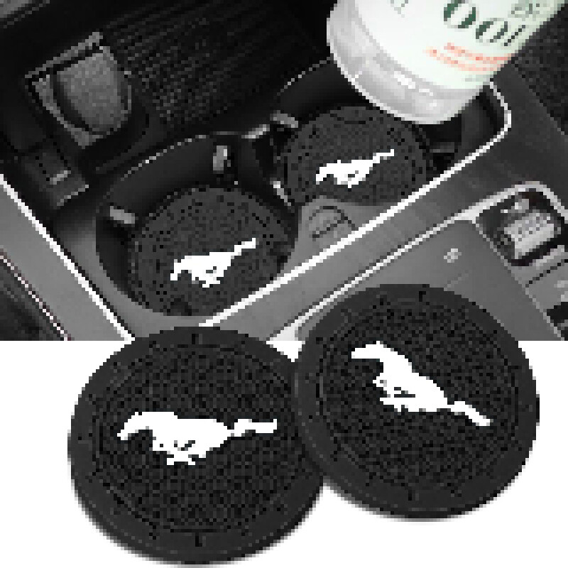 Car Cup Holder Universal Non-Slip Coaster Silicone Waterproof for Mustang Logo